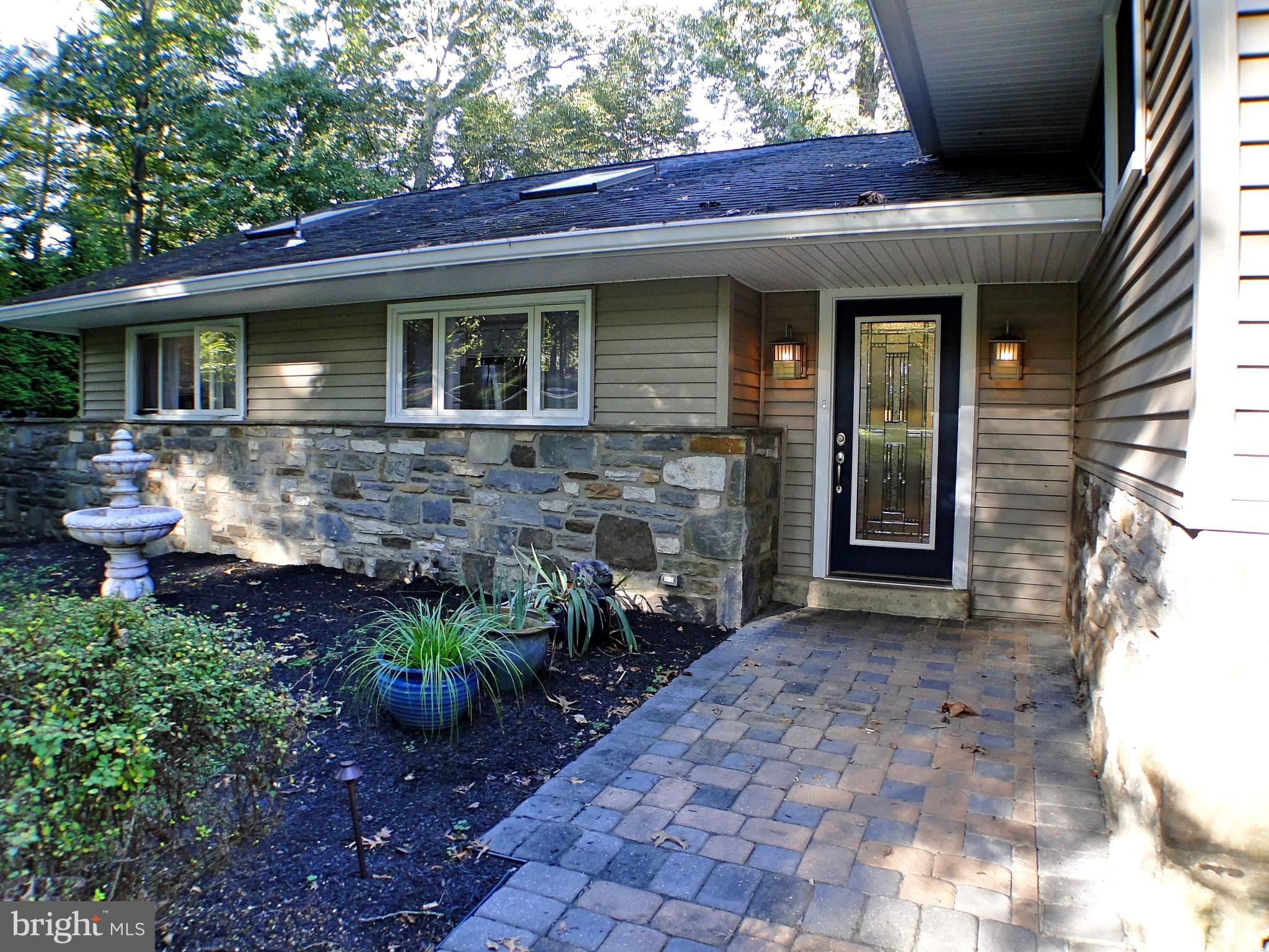 321 Paxon Hollow Road Media, PA 19063 - Photo 3 of 38 Front with paver walkway from Drive to front door