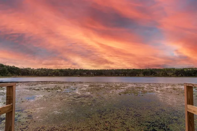 a view of lake with mountain