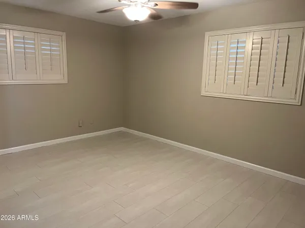 an empty room with a window