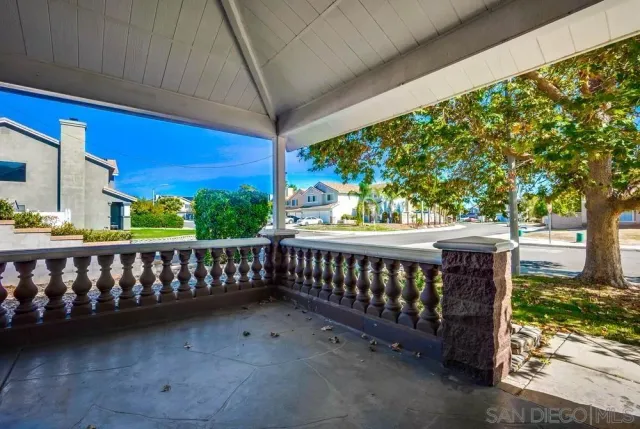 a view of a wooden deck