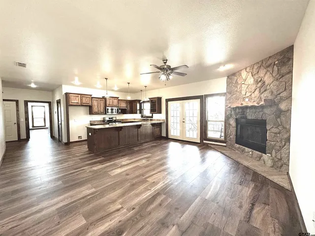 a view of a backyard of the house