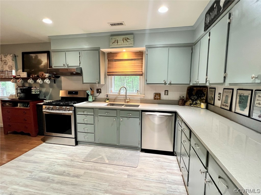 4520 Cralles Road Amelia Court House, VA 23002 - Photo 3 of 21 a kitchen with a sink stove top oven and microwave