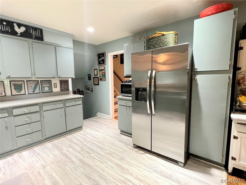 4520 Cralles Road Amelia Court House, VA 23002 - Photo 5 of 21 a kitchen with stainless steel appliances a refrigerator sink and microwave