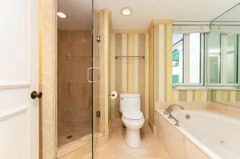 a view of a bathroom door