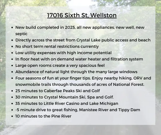 $299,000 | 17016 6th Street, Wellston, MI 49689