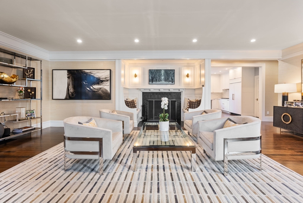 123 Abbott Road Wellesley, MA 02481 - Photo 3 of 42 a living room with furniture and a flat screen tv