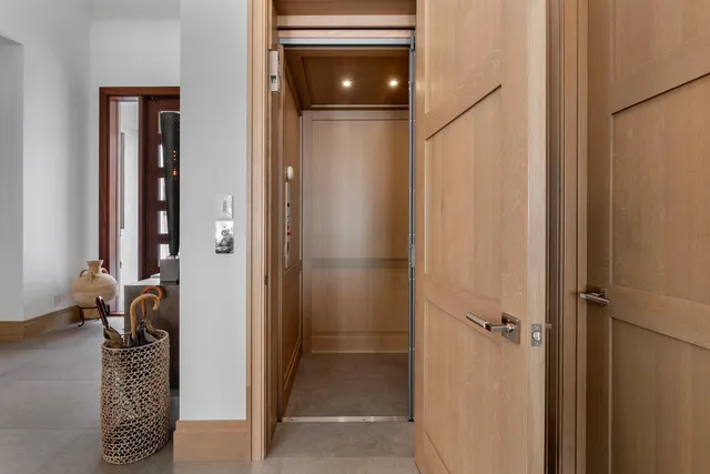 a view of a lake with a yard and ocean view