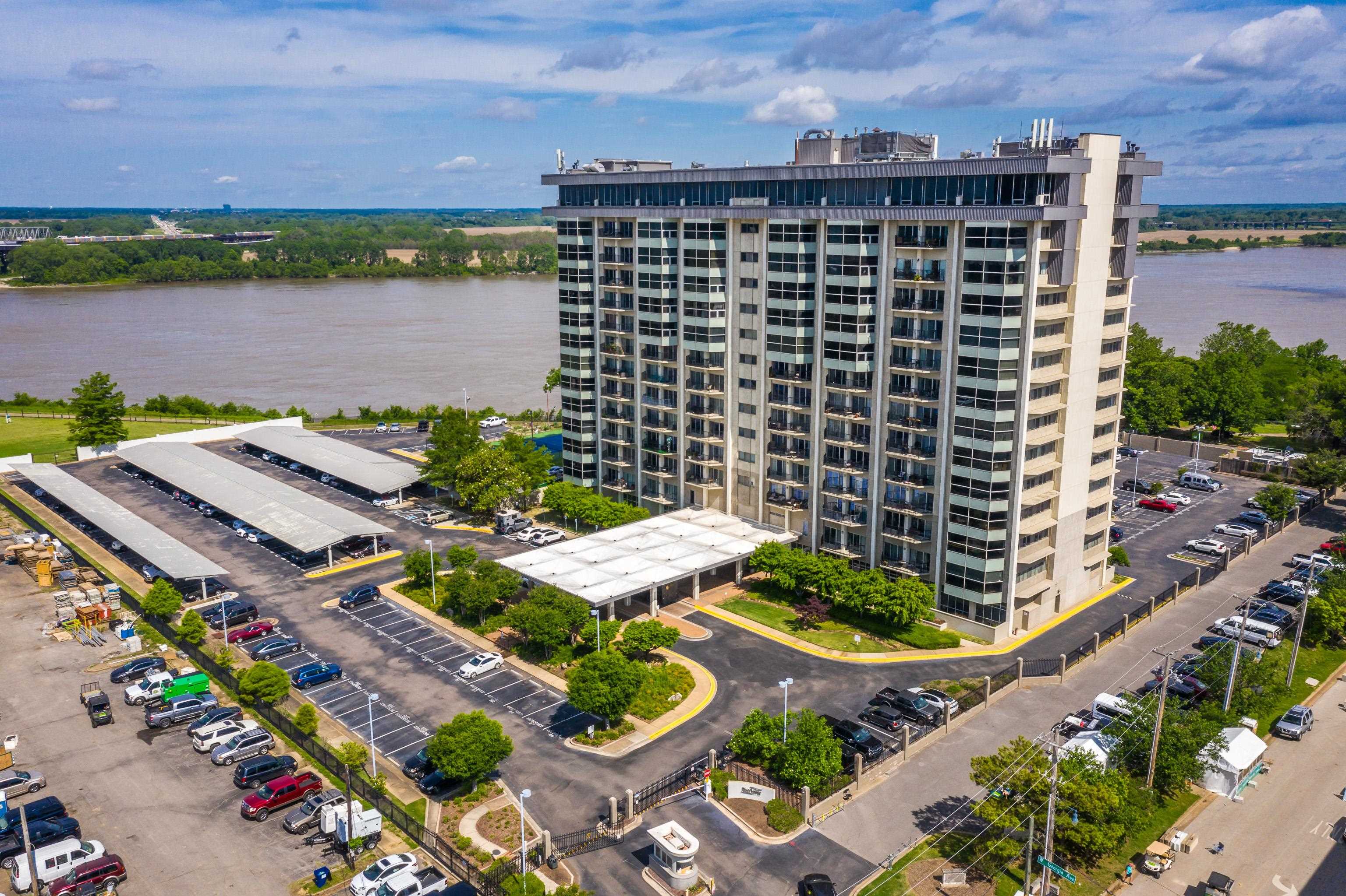 655 Riverside Drive, Unit 708A Memphis, TN 38103 - Photo 2 of 30 an aerial view of a house with a lake view