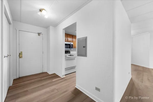 a bedroom with a bed and closet