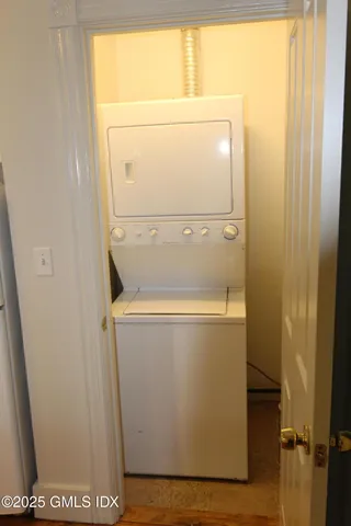 a close view of washer and dryer