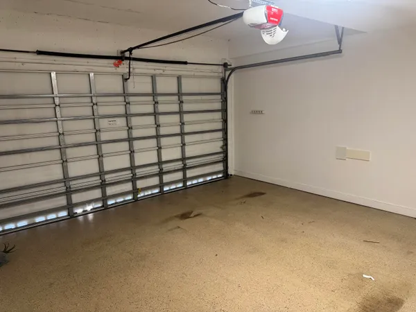 a view of a garage