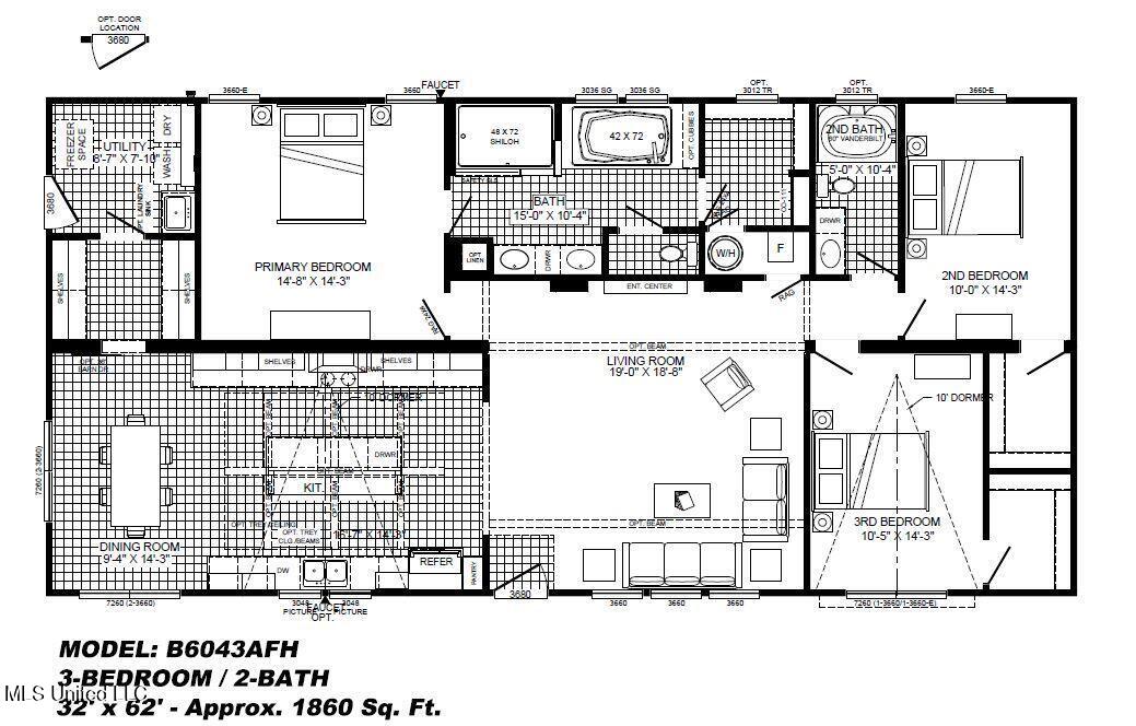 54 Albert Cuave Road Perkinston, MS 39573 - Photo 23 of 23 Liza Jane floorplan