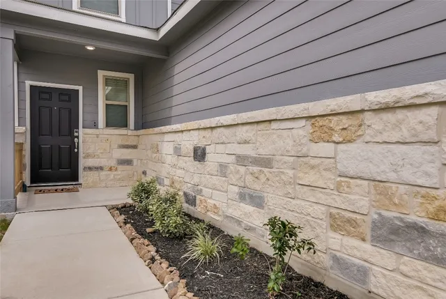 a view of front door of house