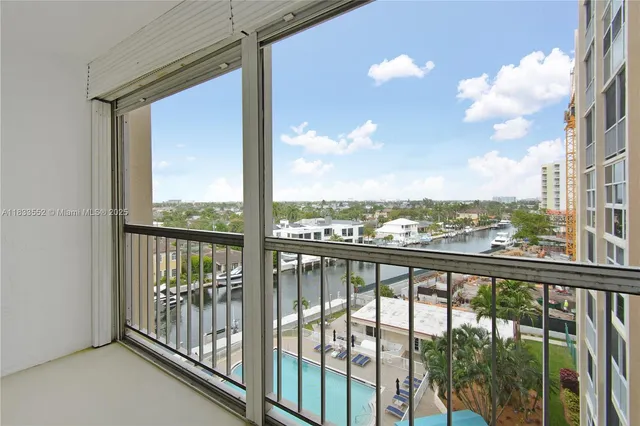 a view of city from balcony