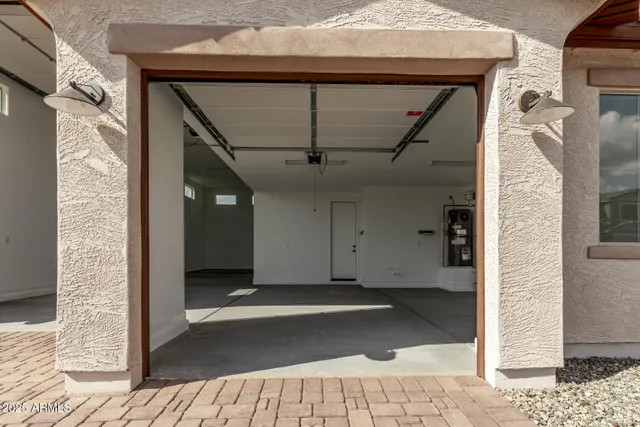 a view of a garage
