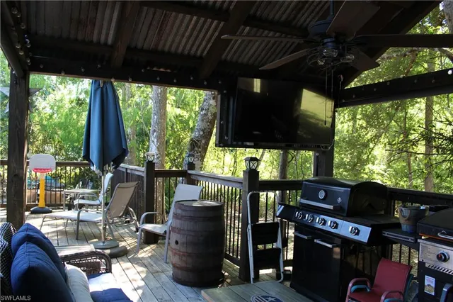 a view of an outdoor sitting area