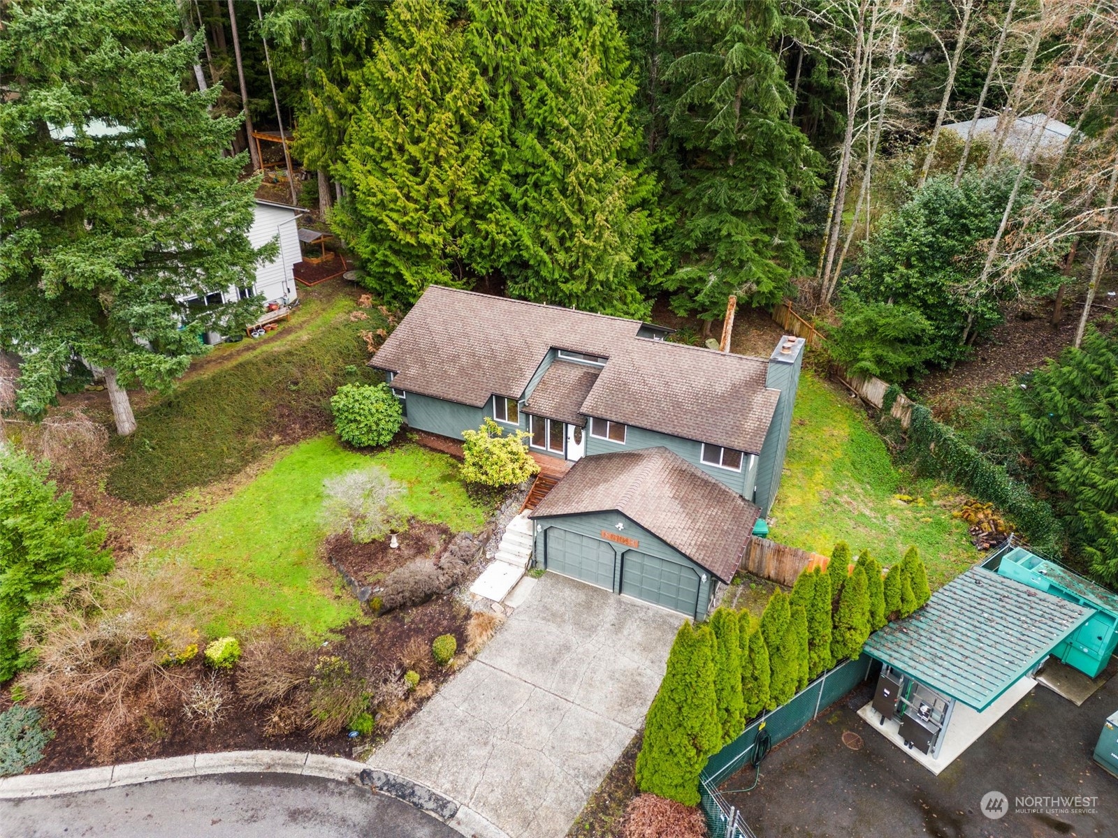 6104 145th Street Southwest Edmonds, WA 98026 - Photo 28 of 29 an aerial view of a house with garden space and street view