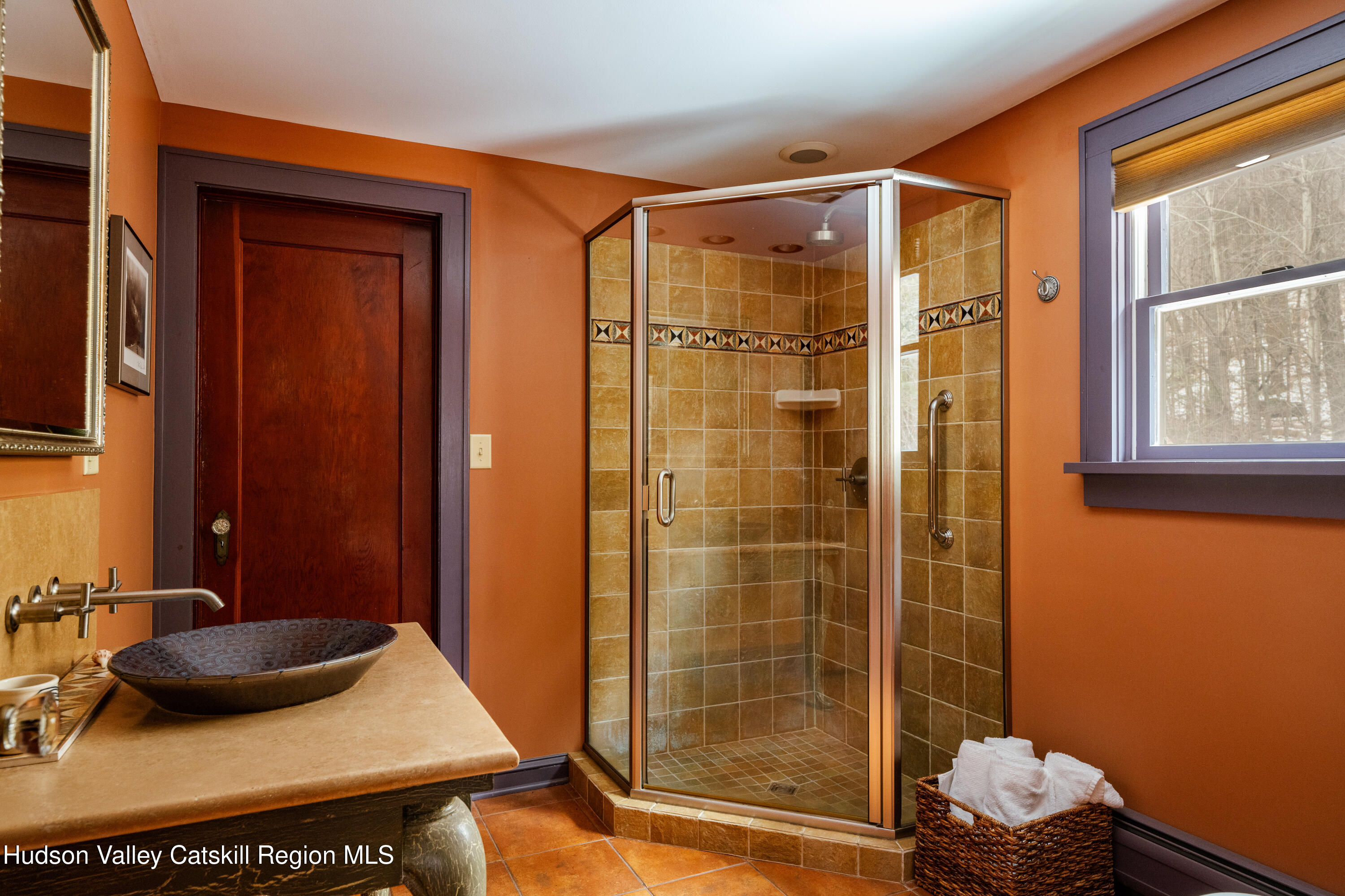 72 High Point Mountain Road West Shokan, NY 12494 - Photo 22 of 33 a bathroom with a shower and a sink