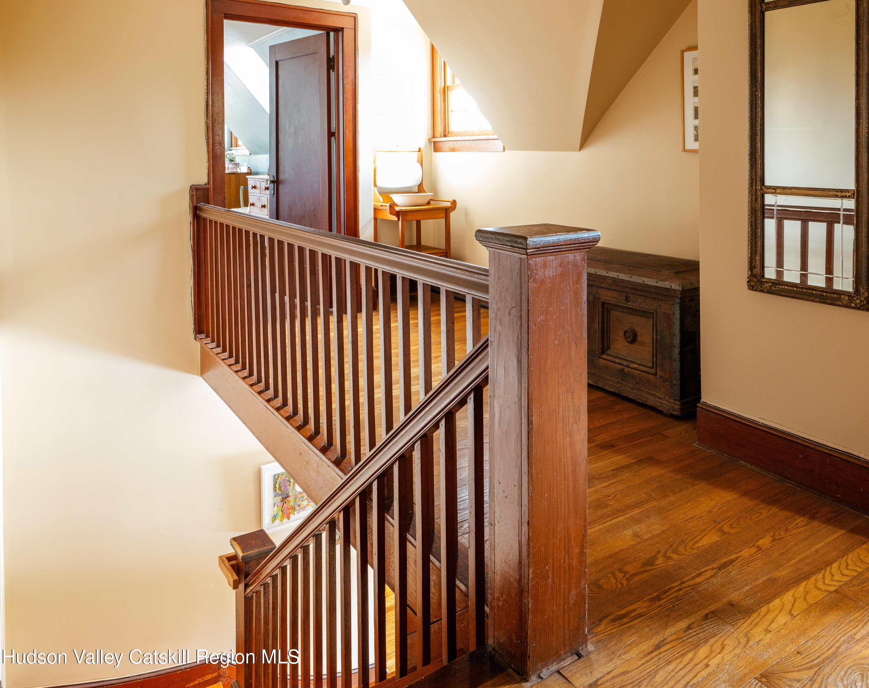 72 High Point Mountain Road West Shokan, NY 12494 - Photo 24 of 33 a view of a hallway with wooden floor and staircase
