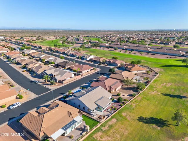 an aerial view of a city