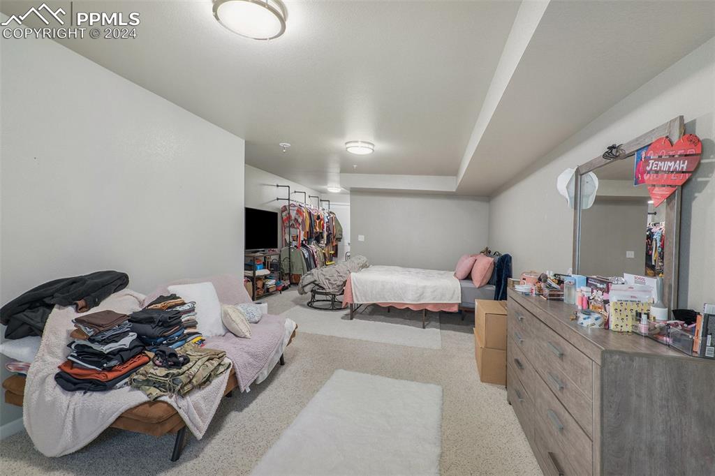 4346 Yellow Dock Point Colorado Springs, CO 80911 - Photo 16 of 20 a bed room with furniture and a flat screen tv