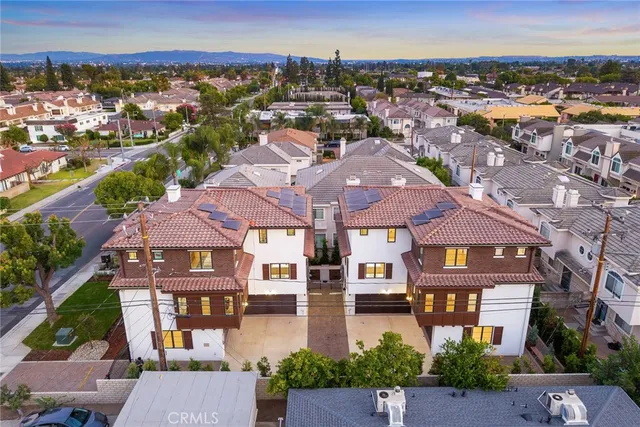 a view of a city with lots of residential buildings