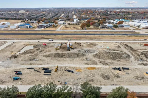 an aerial view of a city
