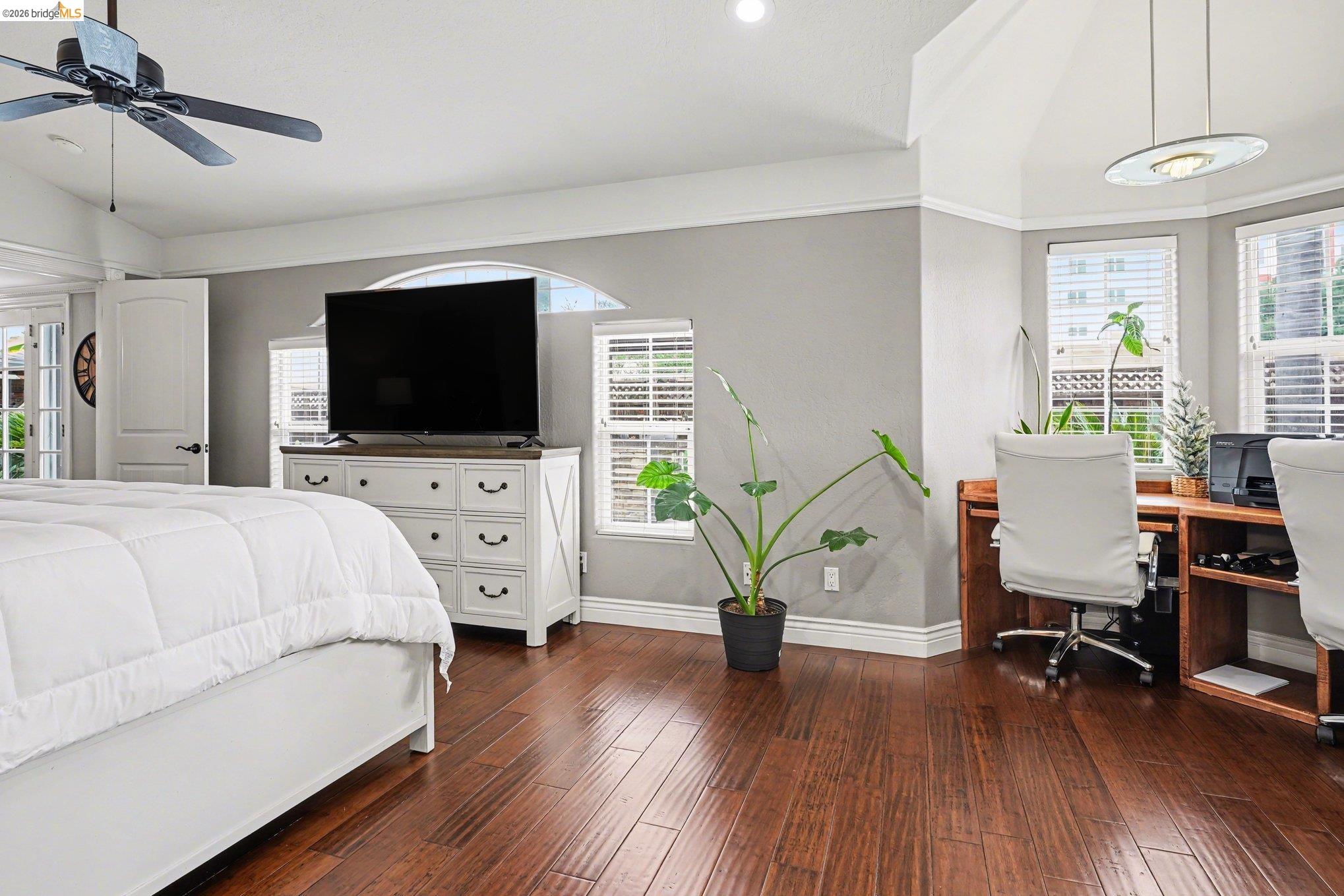 3614 Kay Court Fremont, CA 94538 - Photo 18 of 37 a bedroom with furniture and a flat screen tv