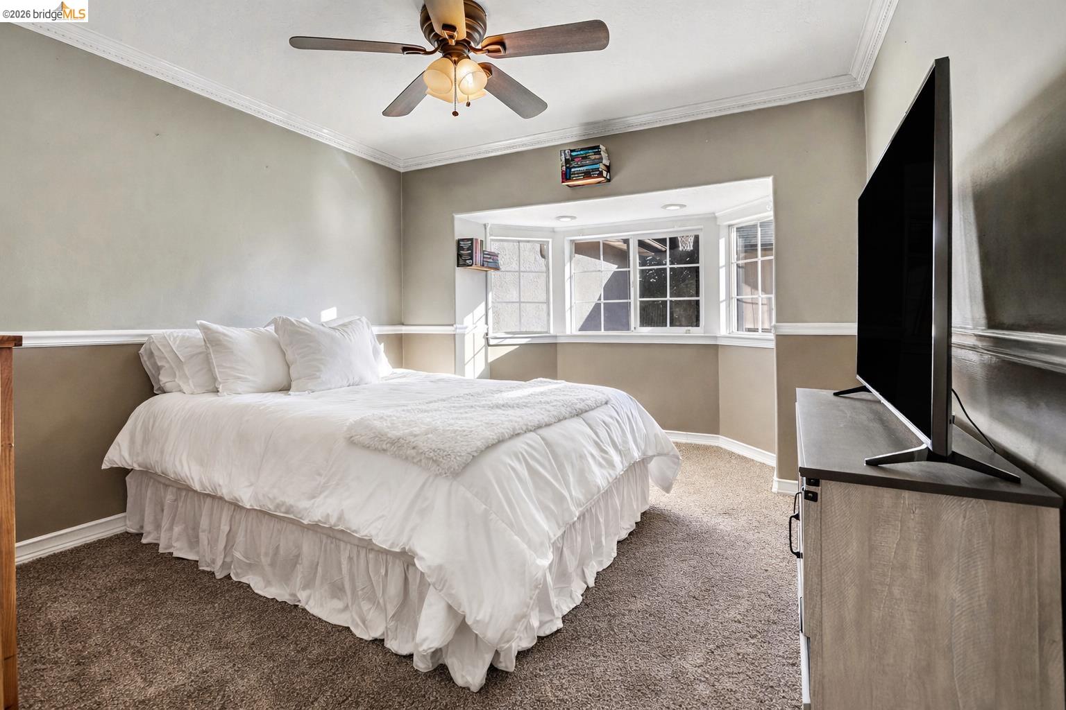 3614 Kay Court Fremont, CA 94538 - Photo 23 of 37 a bedroom with a bed and a flat screen tv