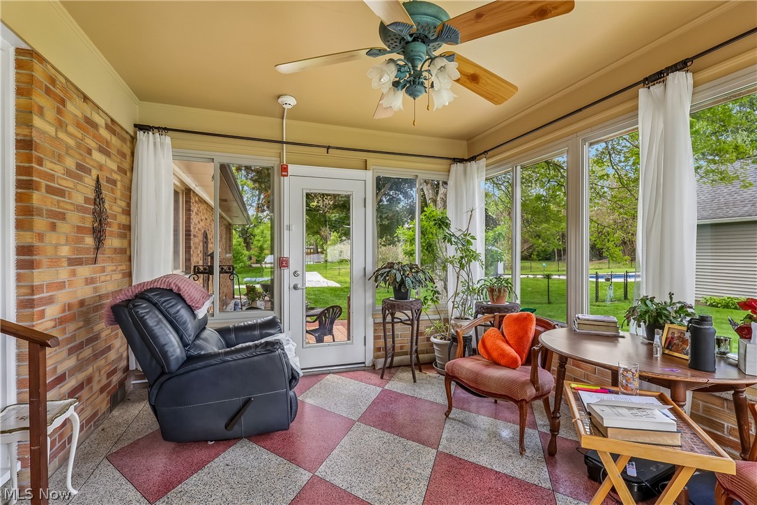 836 Jacoby Road Akron, OH 44333 - Photo 36 of 45 Sun room with ceiling fan / light and plenty of natural light