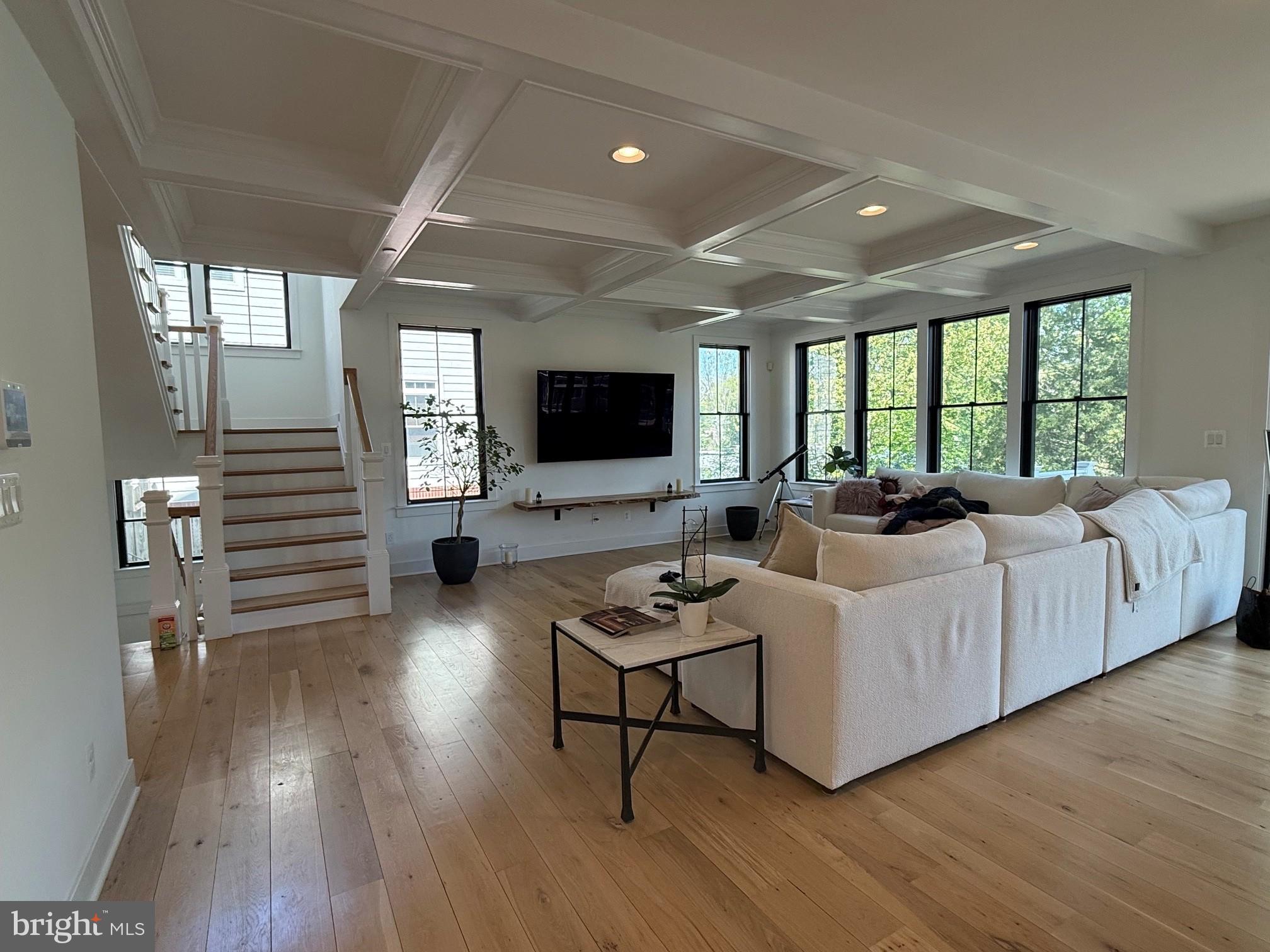 5613 Namakagan Road Bethesda, MD 20816 - Photo 5 of 6 Huge family room space with coffered ceiling