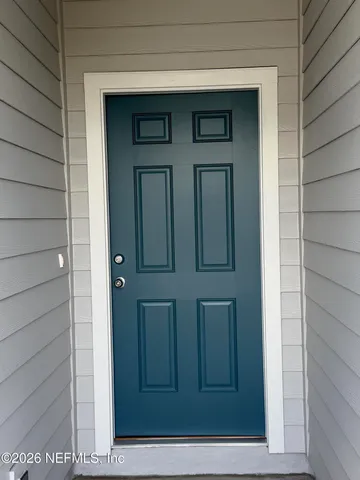 a view of front door