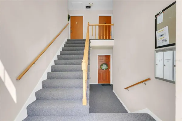 a view of an entryway with staircase