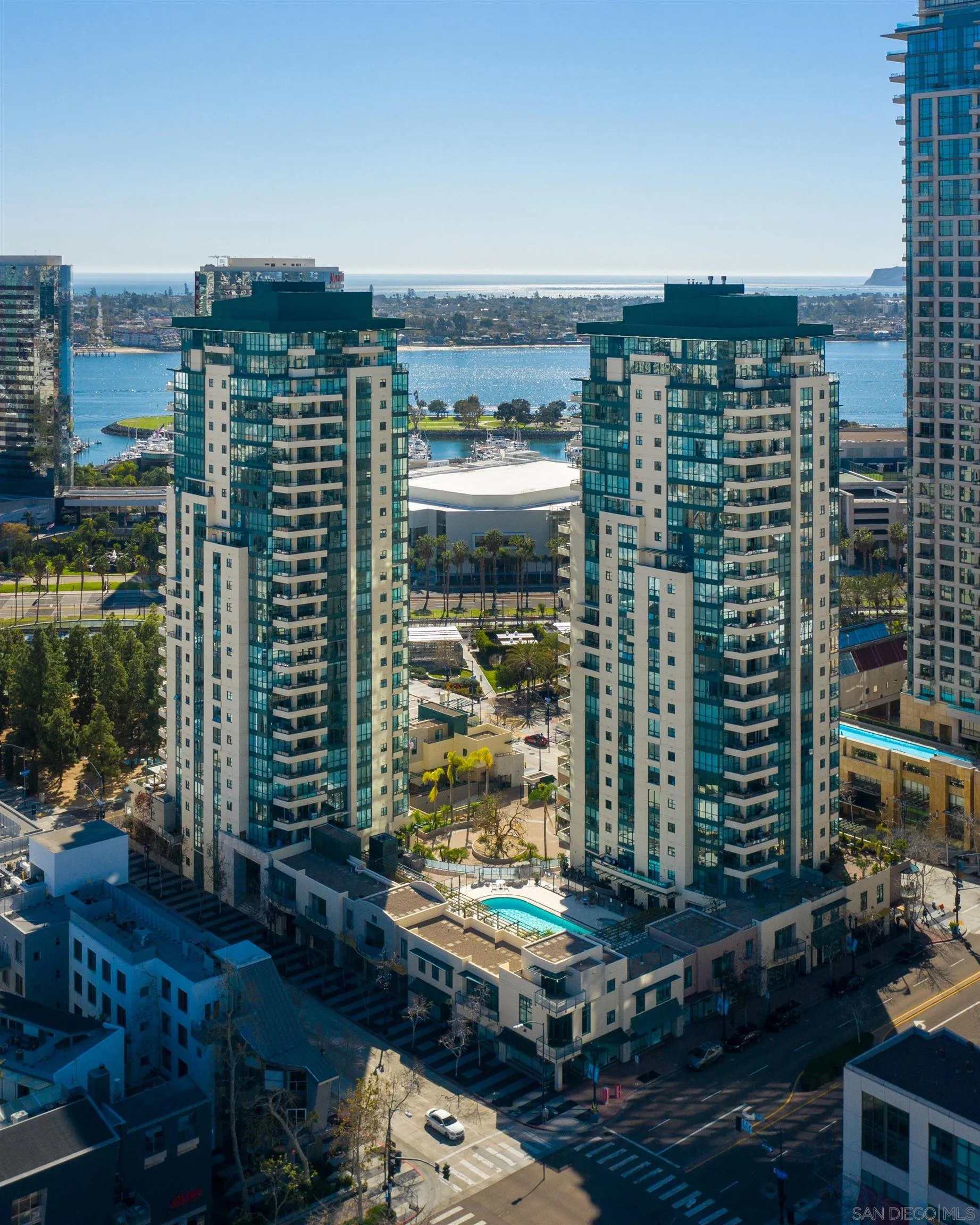 555 Front Street, Unit 303 San Diego, CA 92101 - Photo 26 of 35 a view of a city with tall buildings