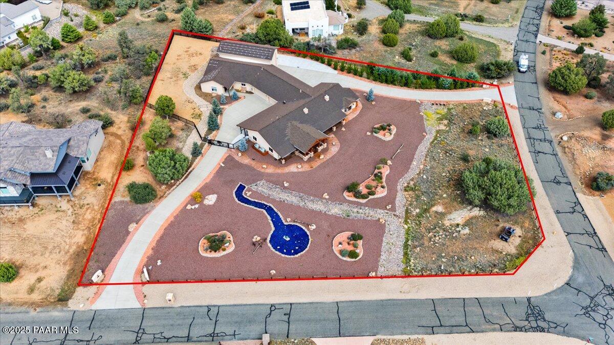 5540 Deer Spring Place Prescott, AZ 86305 - Photo 43 of 46 an aerial view of a red and white house