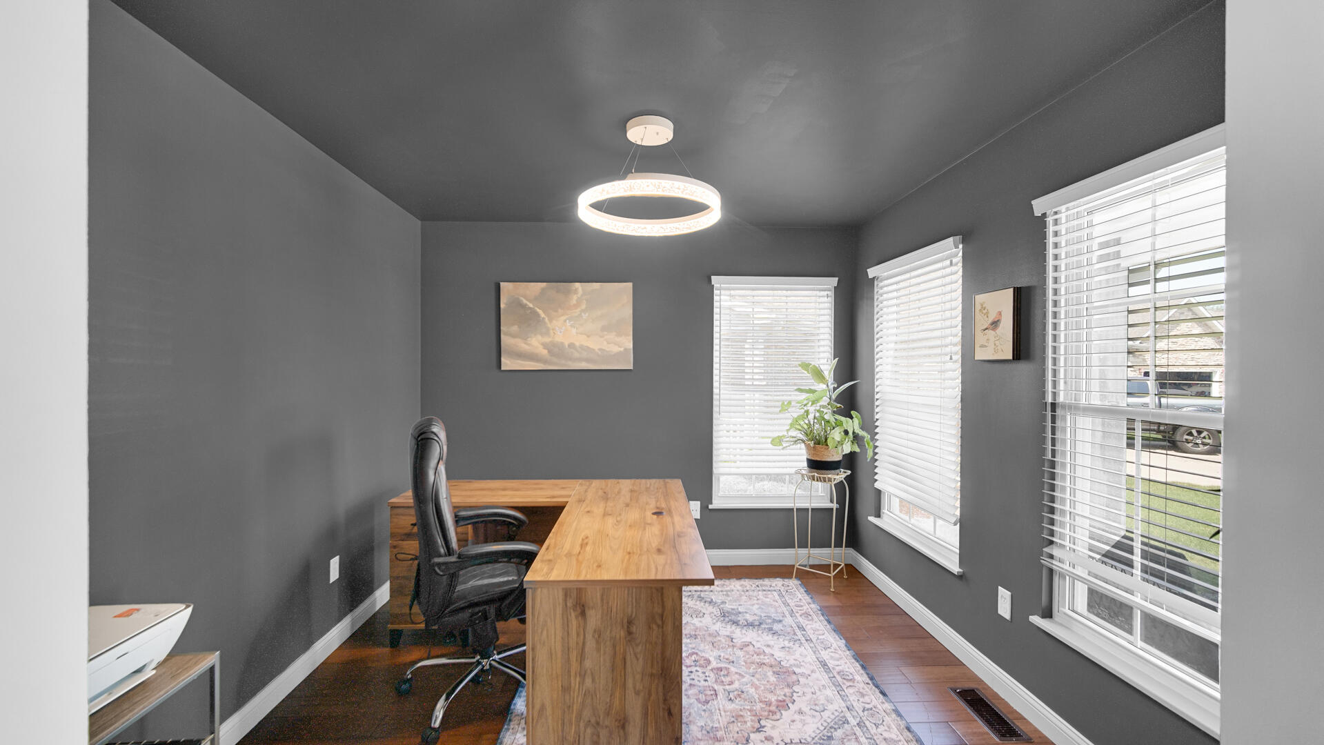 10300 Illinois Street Crown Point, IN 46307 - Photo 2 of 29 a view of a workspace with furniture and window