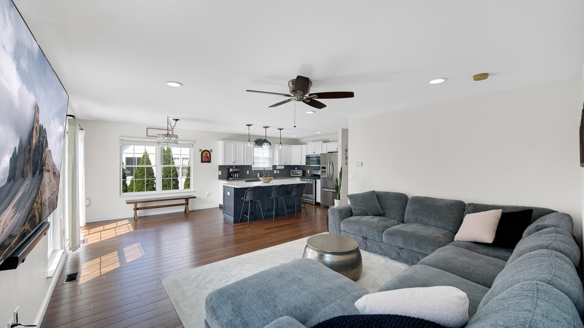 10300 Illinois Street Crown Point, IN 46307 - Photo 7 of 29 a living room with furniture kitchen view and a window