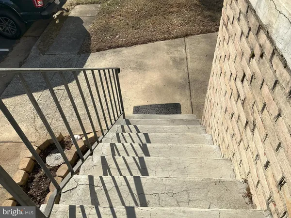 a view of stairs