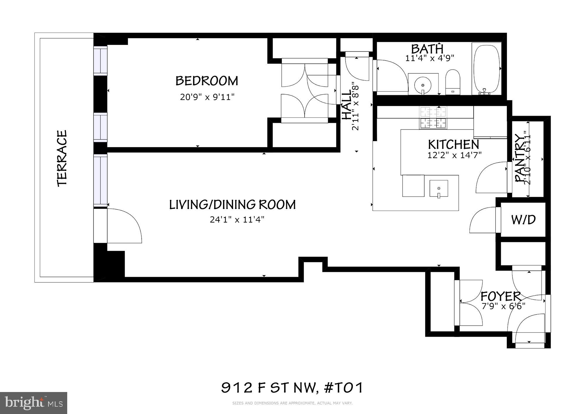 912 F Street Northwest, Unit T01 Washington, DC 20004 - Photo 32 of 32 Floor plan