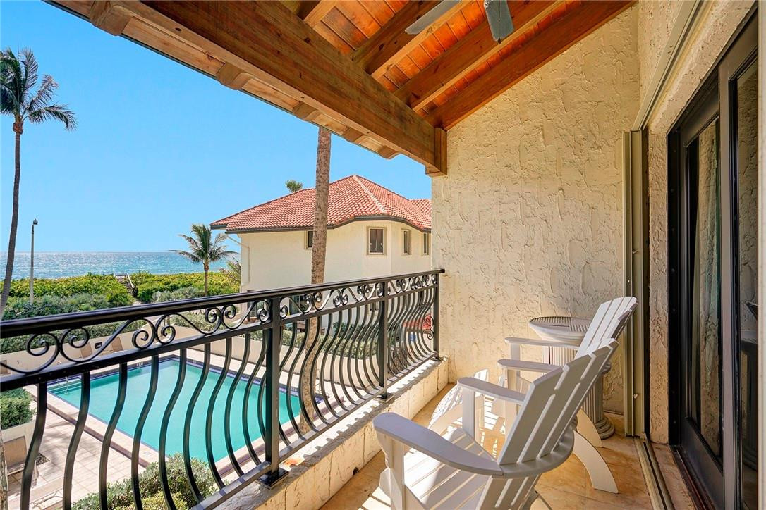 5450 Old Ocean Boulevard, Unit 6 Ocean Ridge, FL 33435 - Photo 18 of 25 Master Bedroom Balcony