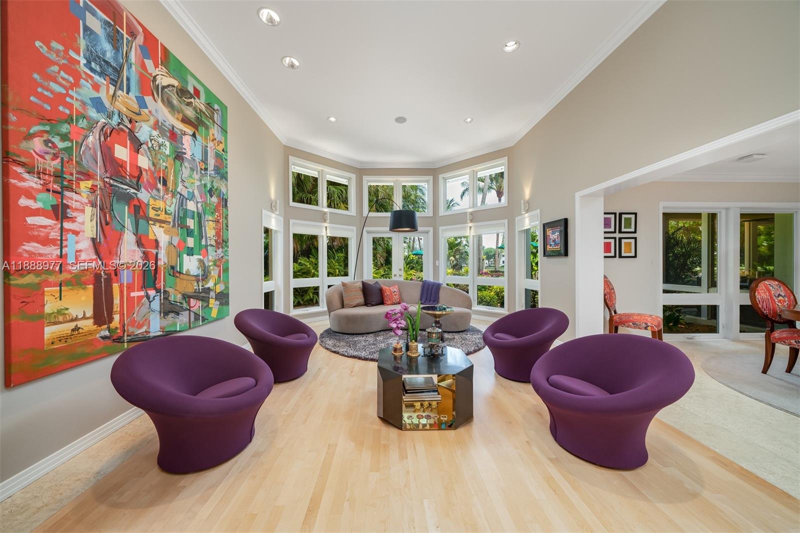 8845 School House Road Coral Gables, FL 33156 - Photo 3 of 23 a living room with furniture and a large window