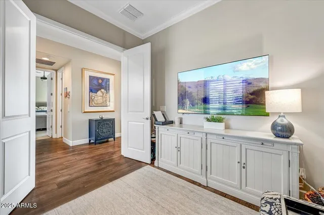 a outdoor space with patio couch and a fireplace