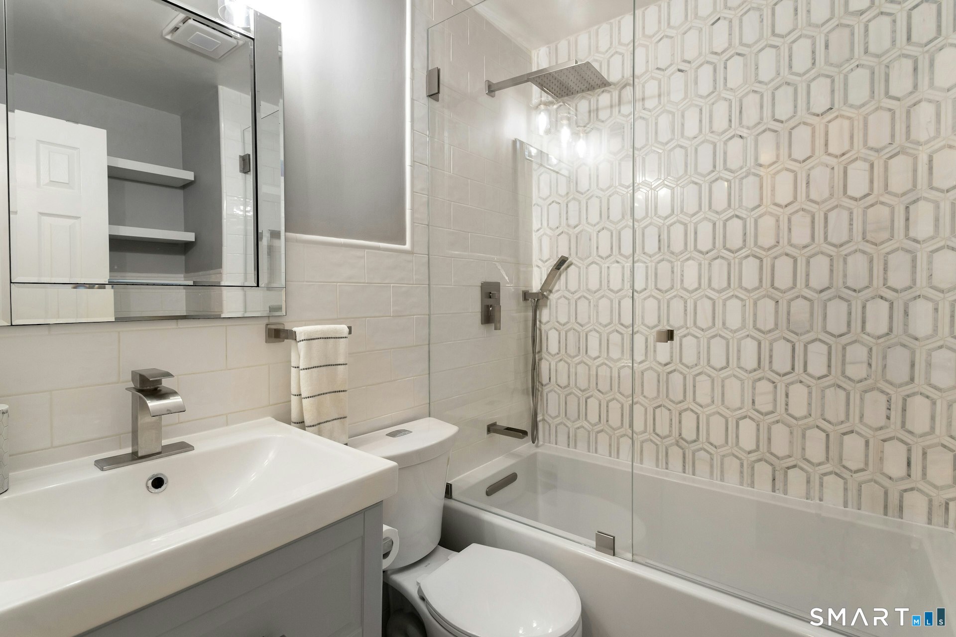 30 Maple Tree Avenue, Unit B Stamford, CT 06906 - Photo 18 of 27 Gorgeous, renovated full bathroom