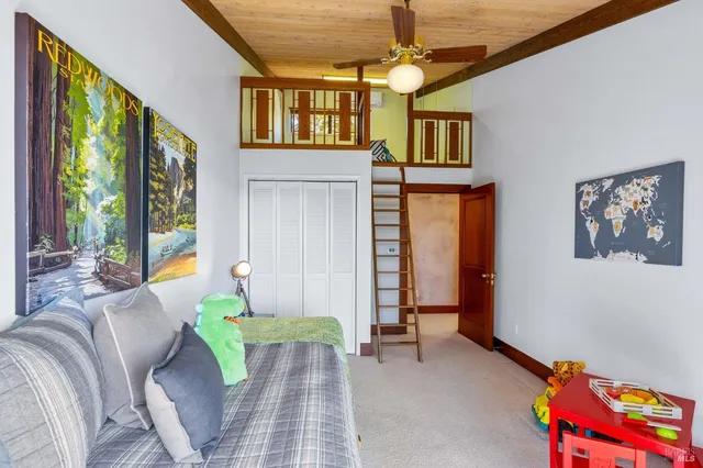 a living room with furniture and a couch