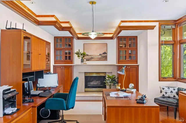 a view of a wooden bridge