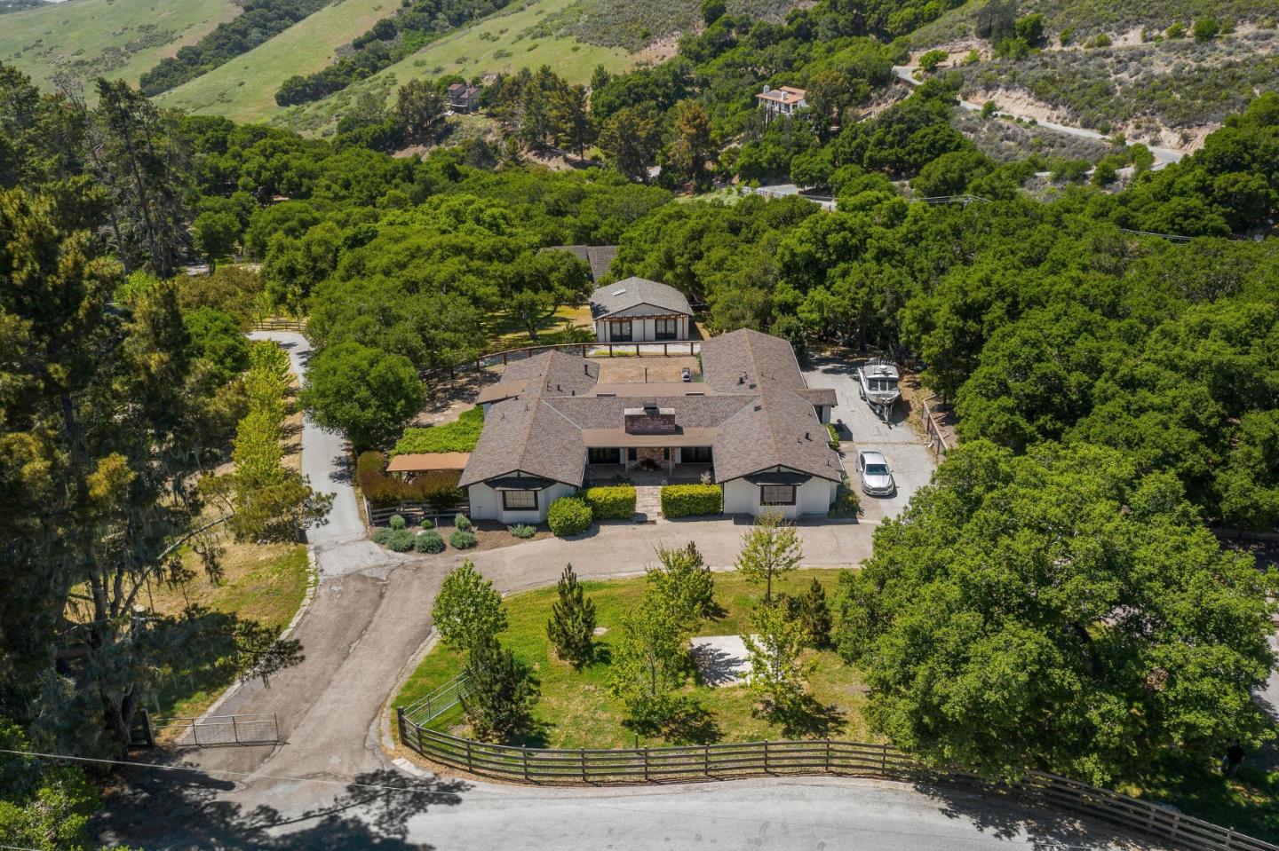 11627 Hidden Hills Road Carmel Valley, CA 93924 - Photo 4 of 62 an aerial view of a house with outdoor space