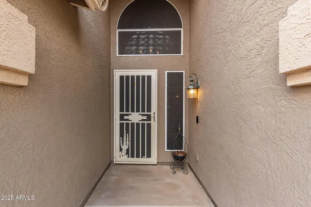 a view of front door of house