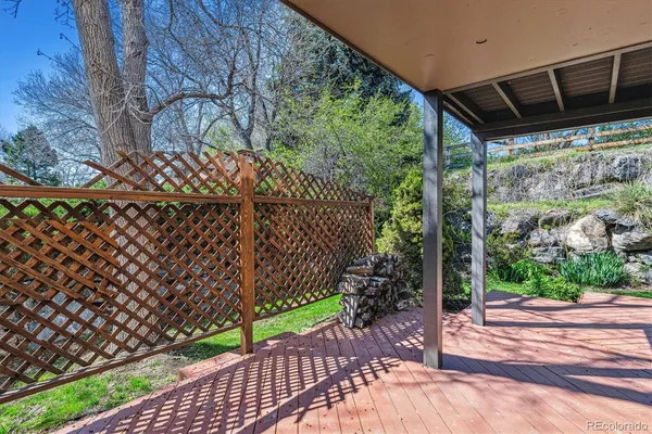 a view of backyard with green space