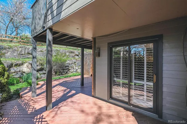 a view of a yard with an outdoor space