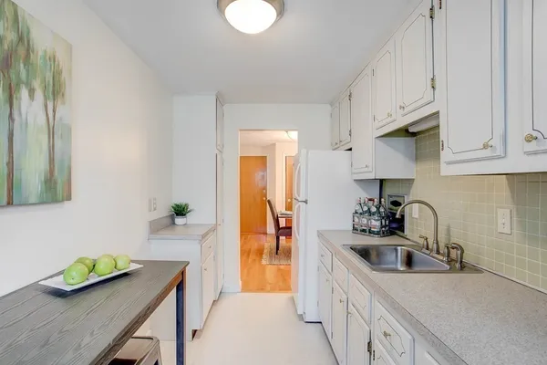 a kitchen that has a sink and a stove
